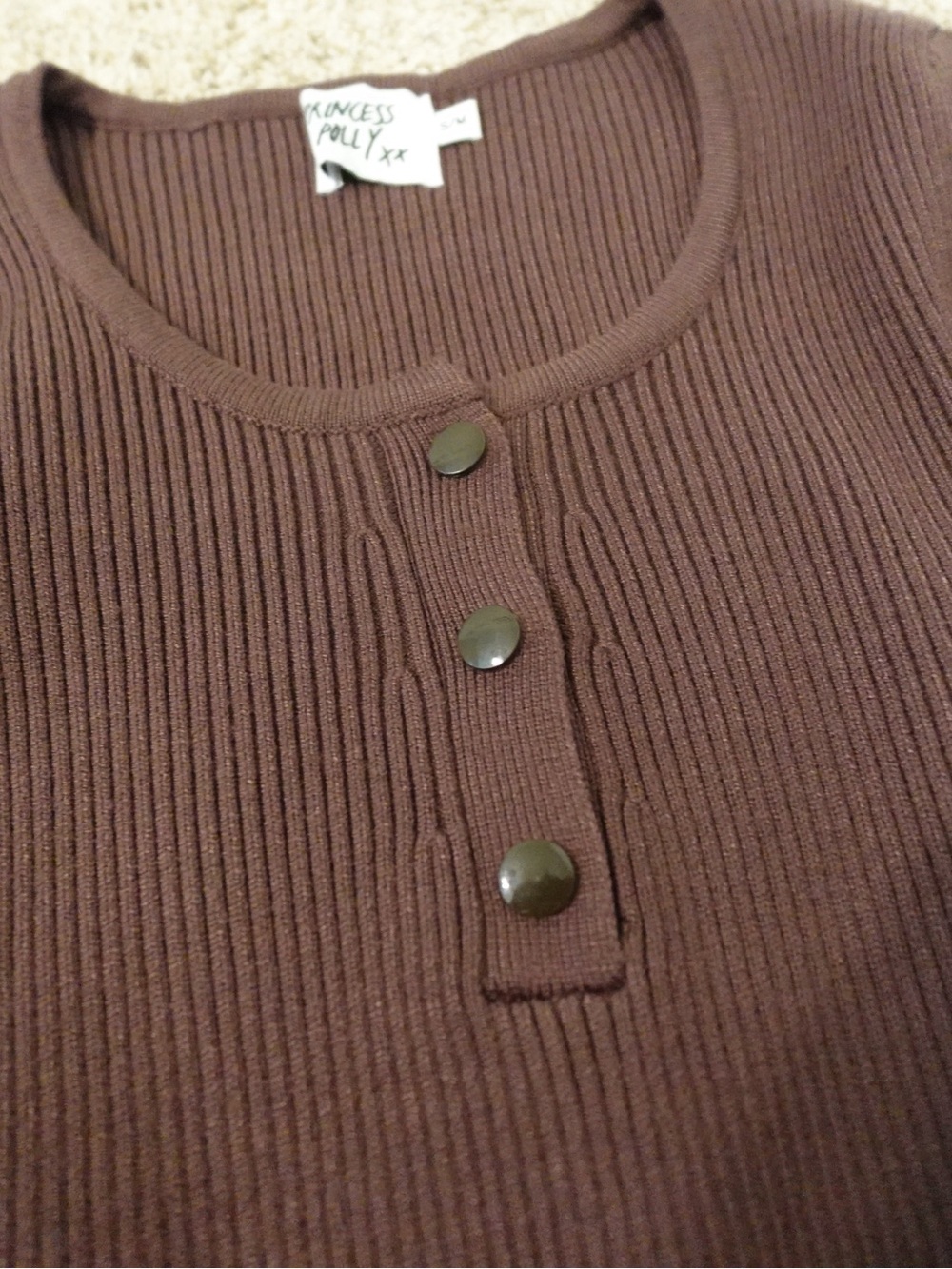 Princess Polly women’s Ribbed Turtleneck Sweater dress - Picture 3 of 4